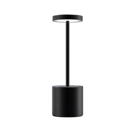 Lampe de table LED Aura sans fil noire 10,25 po