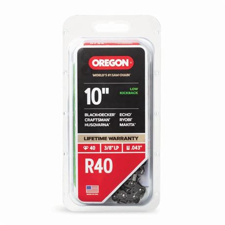 Chaîne scie de rechange Oregon R40 40 maillons pour 10 po, 0,043 po