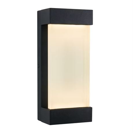 VOIR PHOTOS - Lampe extérieure DEL intégrée moderne Glacier noir