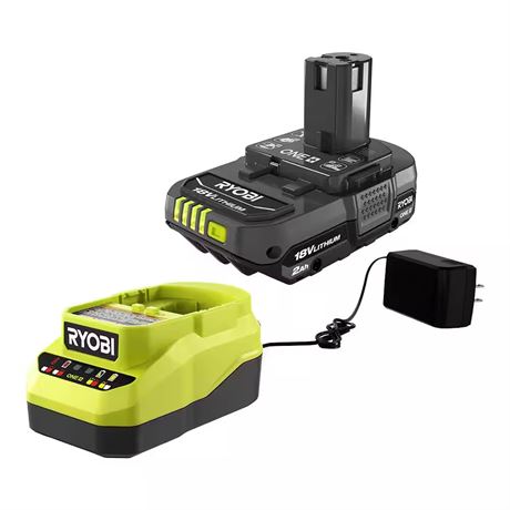 Ensemble batterie et chargeur RYOBI ONE+ 18V 2.0 Ah