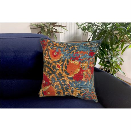 Coussin décoratif intérieur carré Liora Manne Marina 18 x 18 po bleu