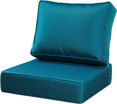 Coussins de patio ARTPLAN siège profond – ensemble 2 pièces