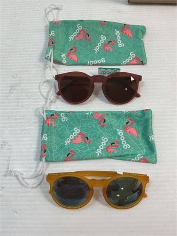 LOT DE 2 - Lunettes soleil goodr adulte Freshly Baked Man Buns rondes - oranges