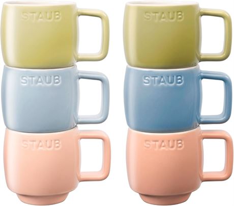 Tasses espresso Staub en céramique 3,5 oz lot de 6