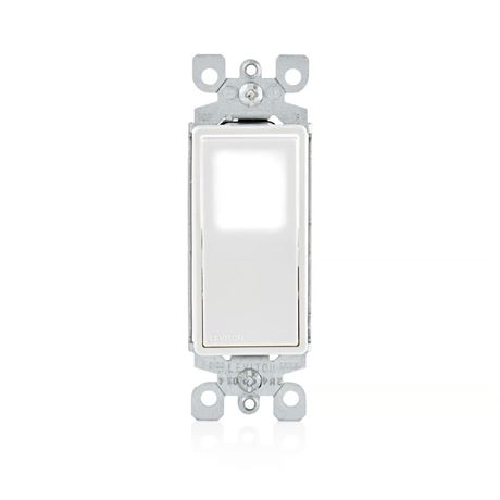 Interrupteur lumineux Leviton Decora 15 A blanc