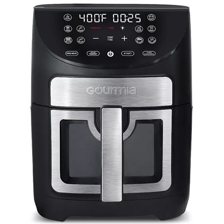 Friteuse à air numérique à hublot Gourmia 7 pte, noire