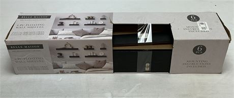 1 GRANDE ÉTAGÈRE BRISÉE - Ens. 5 pcs - tablettes murales flottantes Belle Maison