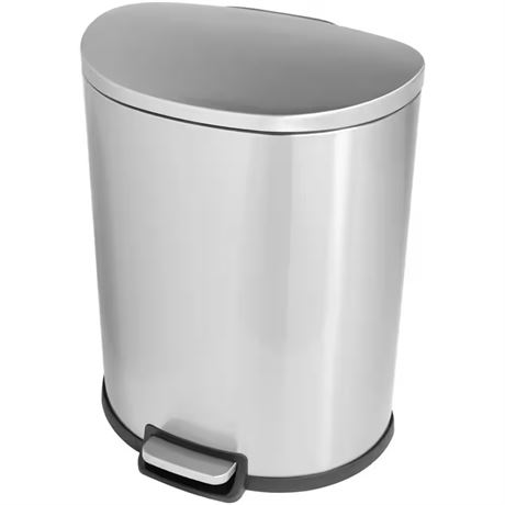 VOIR PHOTOS - Poubelle à pédale inox StyleWell SW 13 gal forme D