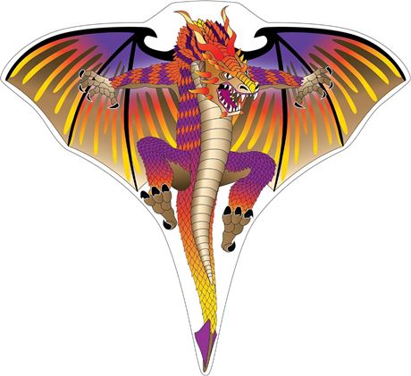Cerf-volant X Kites Dragon 28 assortiment poly