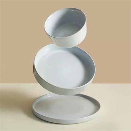 Ens. 12 pcs - vaisselle grès Stone Lain Celina