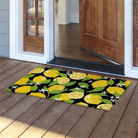 Paillasson en fibre de coco citron 18 x 30 po