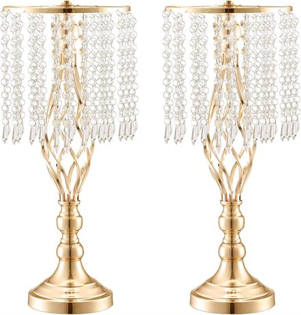 Centres table mariage VEVOR or cristal lot 12