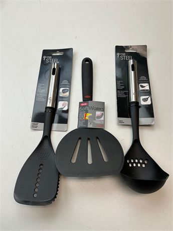 Lot de 2 spatules et 1 louche