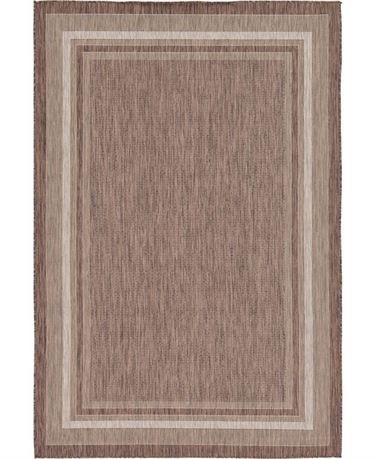 Tapis extérieur Bayshore Home Pashio Pas5 6 x 9 pi - brun