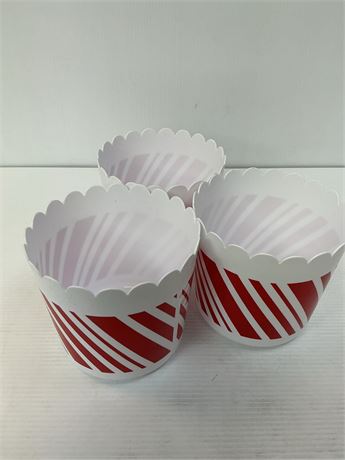 Seaux popcorn rouge/blanc (3)