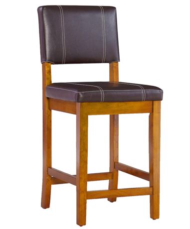 Tabouret comptoir Linon Milan brun 24 rembourré hauteur bar
