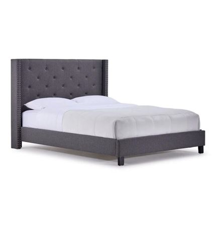 Lit plateforme Flash Furniture Queen - gris foncé