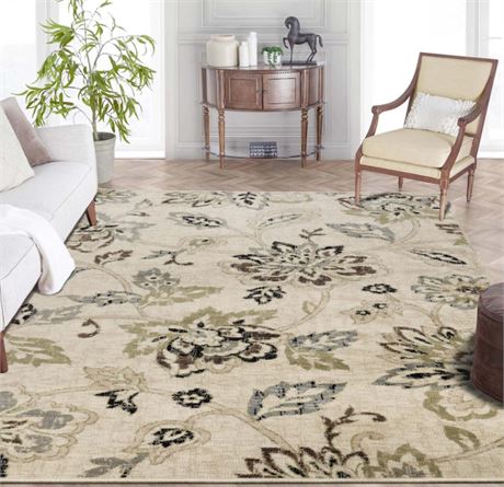 Tapis intérieur SUPERIOR Jacobean floral ferme moderne 8 x 10 pi