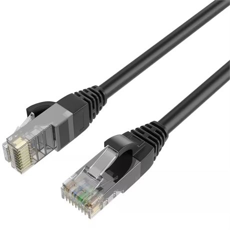 Câble Ethernet CAT 6 extérieur haute vitesse 100 pi noir
