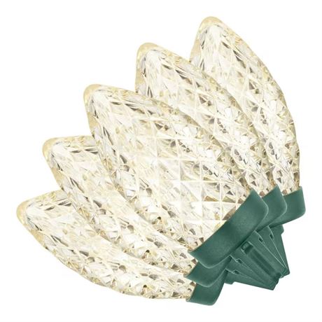 Pq 100 - lumières DEL C9 facettées blanc chaud