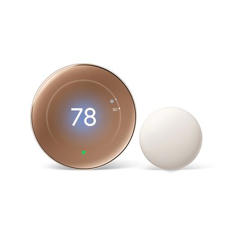 Thermostat intelligent Google Nest 4e gén. avec capteur – or