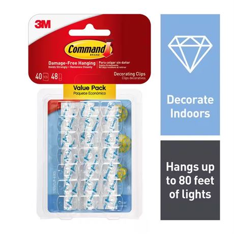 Clips décoratifs transparents – paquet de 40