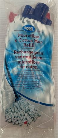 Recharge de vadrouille Great Value microfibre et coton