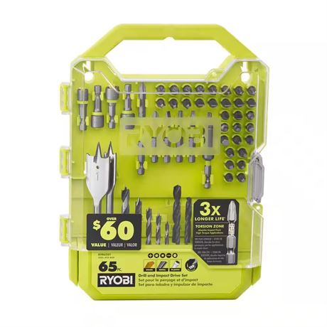 Ensemble perceuse et visseuse à impact 65 pièces