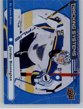 Upper Deck — Carte Tracking Systems Jordan Binnington #TS-25 Blues