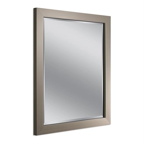 Miroir mural moderne Head West nickel brossé 26 x 32 po