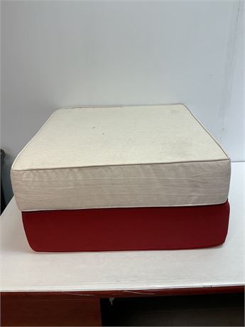 À LAVER - BAS - 2pcs coussins extérieurs rouge/blanc crème