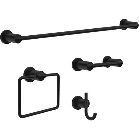 Ens. quincaillerie bain Nicoli 4 pcs barre 24 po + porte-rouleau