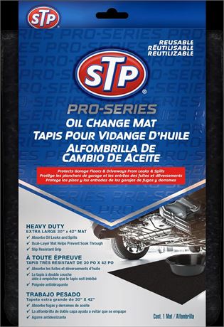 Tapis absorbant STP réutilisable pour vidange d’huile grand format