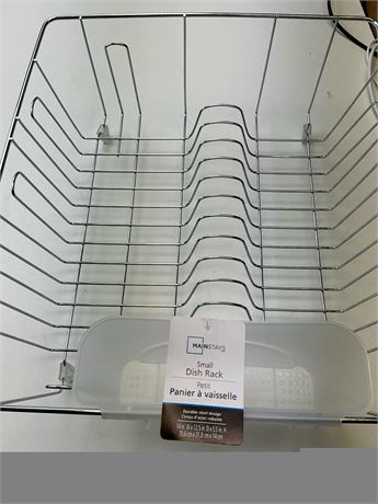 Égouttoir à vaisselle Mainstays avec porte-ustensiles – chrome