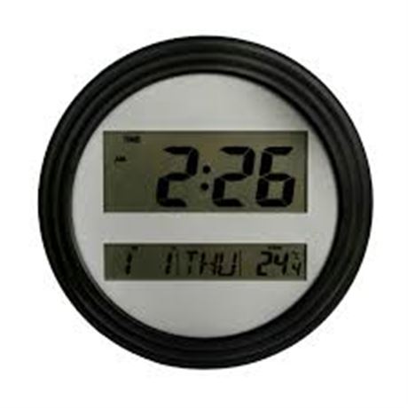 Home Trends — Horloge murale numérique noire