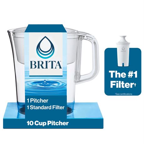 Pichet filtre à eau Brita Tahoe 10 tasses plastique blanc