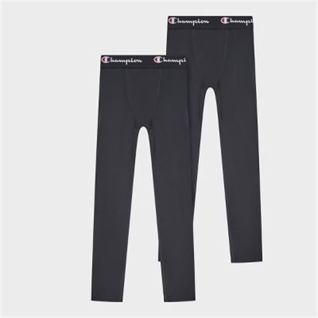 Champion YOUTH paquet 2 pantalons compression - noir XL