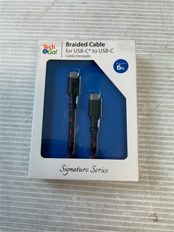 Câble tressé USB-C vers USB-C 6 pi