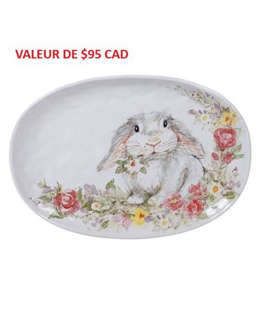 VOIR PHOTOS - Plat ovale Certified International Sweet Bunny