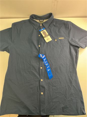 Chemise bleu marin Eddie Bauer homme L