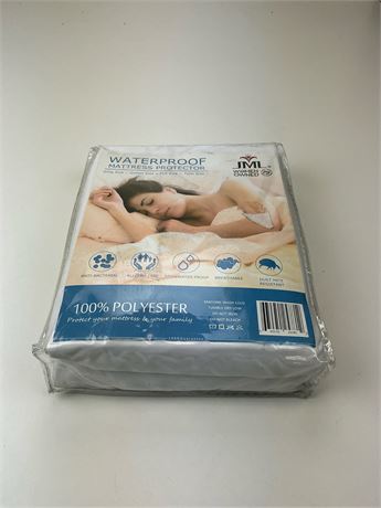 Protège-matelas Queen imperméable en polyester JML