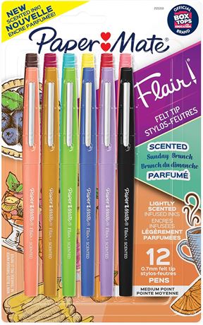 Stylos feutre parfumés Paper Mate Flair couleurs assorties