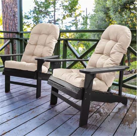 Ens. 2 pcs - COUSSINS Adirondack polyester ext. beige 50 x 20 po