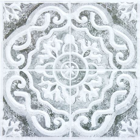 Décalque mural géométrique gris 20 x 20 po
