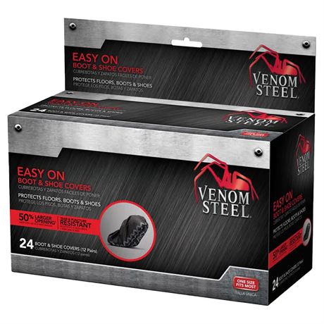 Protège-chaussures tissu Venom Steel noir lot de 24