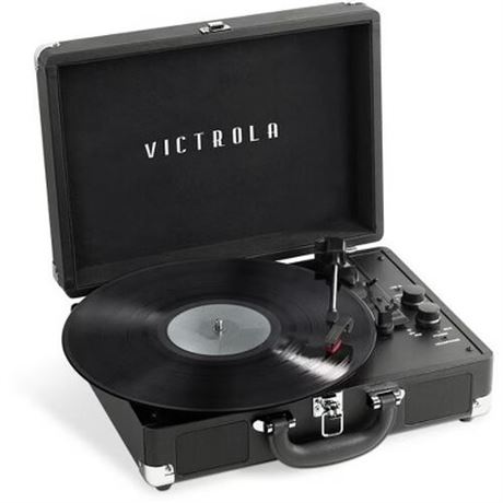 Tourne-disque valise Bluetooth Victrola VSC-500SB-BLK Journey+ (noir)
