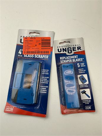 Grattoir à vitres Unger et lame de rechange
