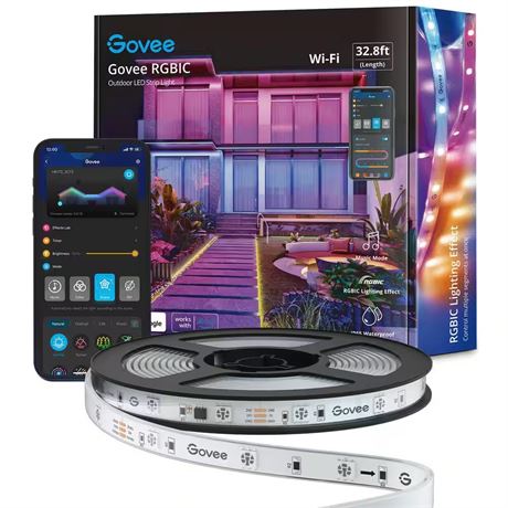 Bande LED extérieure RGBIC 32,8 pi 36W