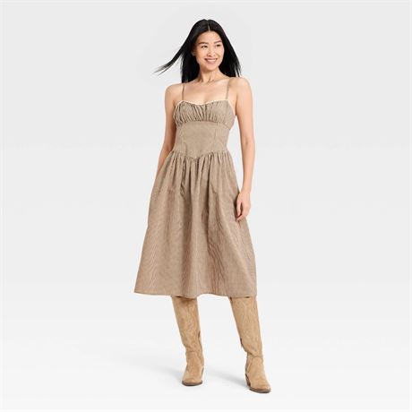 Robe midi corset A New Day femmes - vichy brun G