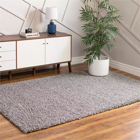 Tapis 2 x 6,5 pi moderne à long poil Unique Loom Solid Shag